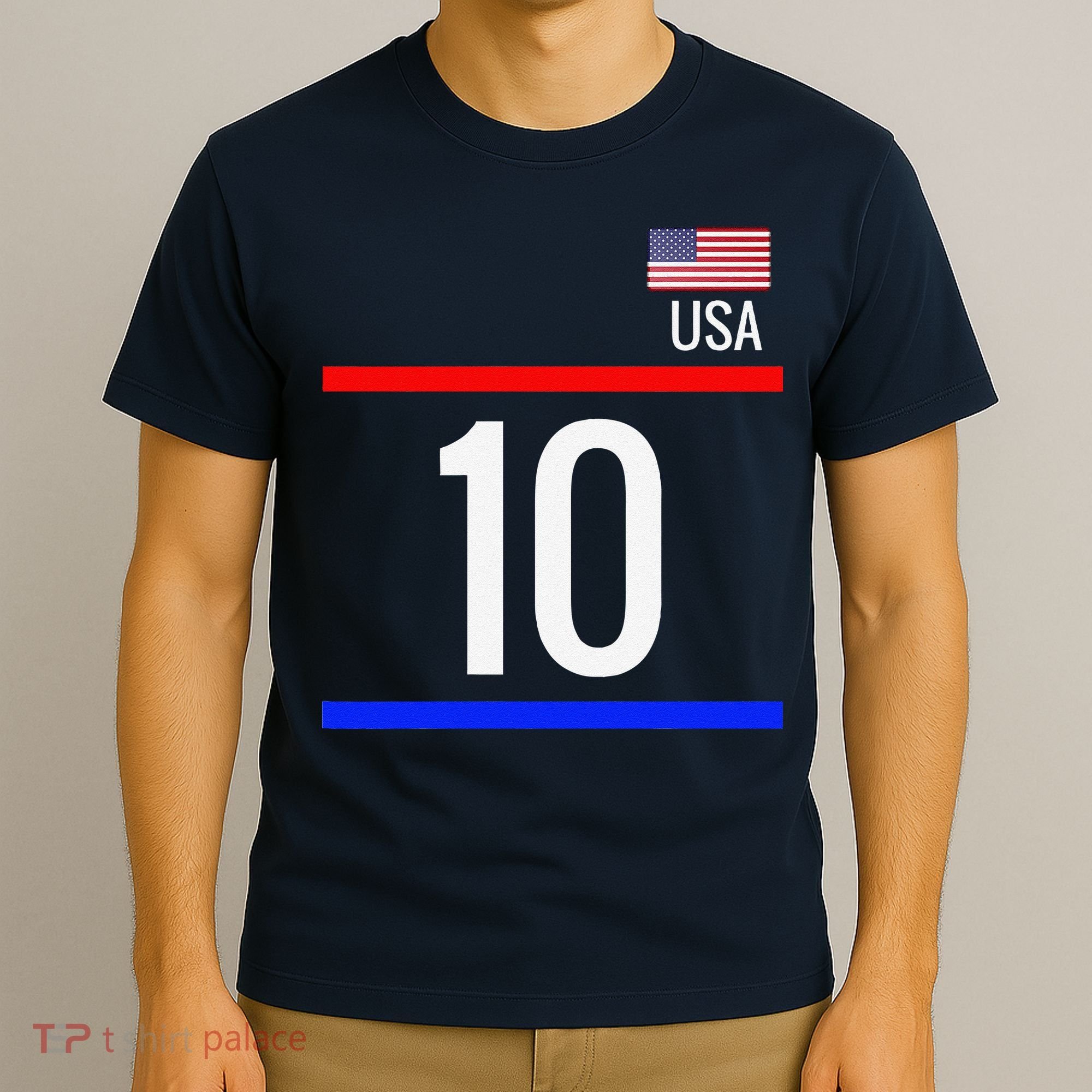 Usa Soccer With Number 10 Sports T-Shirt