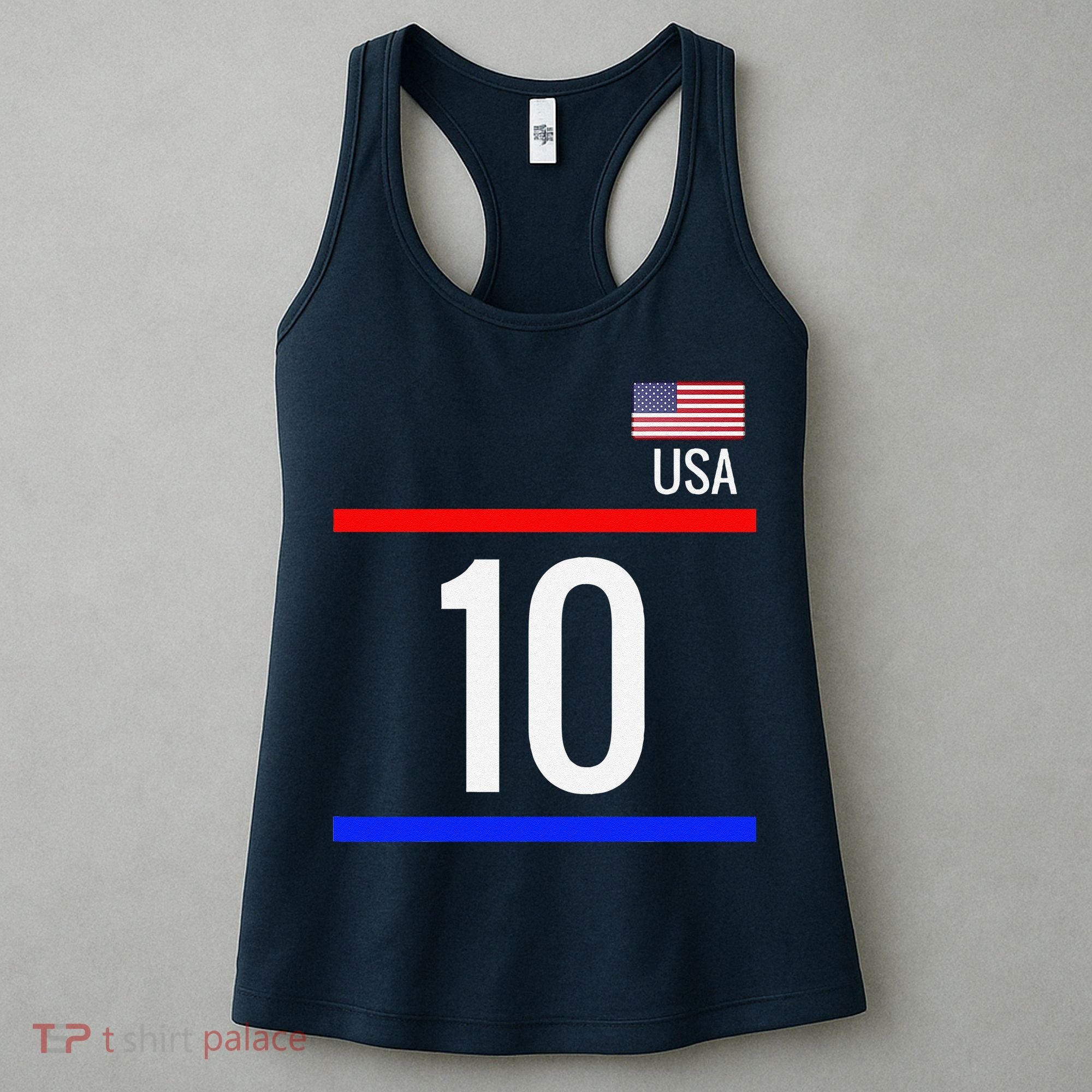 Usa Soccer With Number 10 Sports Women's Tank Top