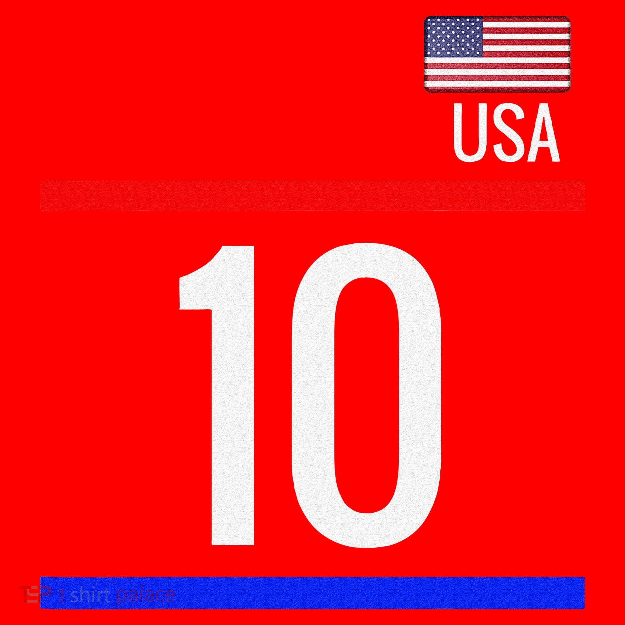 Usa Soccer With Number 10 Sports Santa Hat