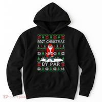 Ugly Sweater Xmas Golf Santa Claus Best Christmas By Par Hoodie thumb 0