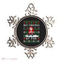Ugly Sweater Xmas Golf Santa Claus Best Christmas By Par Ornament thumb 0