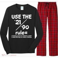 Use The 21/90 Rule= It Takes 21 Days To Create A Habit Gift Long Sleeve Pajama Set thumb 0