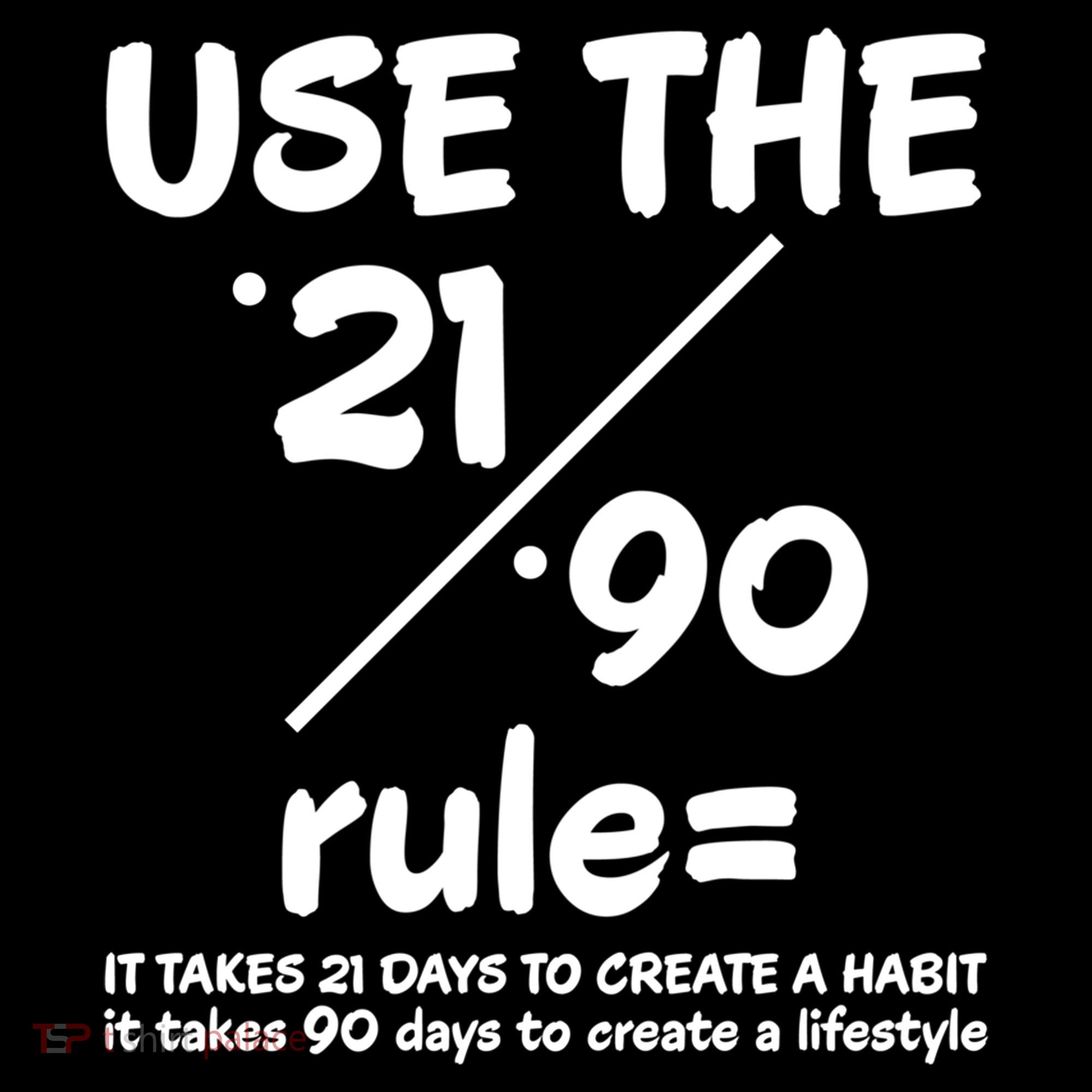 Use The 21/90 Rule= It Takes 21 Days To Create A Habit Gift Women's Hoodie