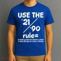 Use The 21/90 Rule= It Takes 21 Days To Create A Habit Gift T-Shirt thumb 3