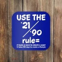 Use The 21/90 Rule= It Takes 21 Days To Create A Habit Gift Coaster thumb 0