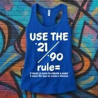 Use The 21/90 Rule= It Takes 21 Days To Create A Habit Gift Women's Tank Top thumb 3