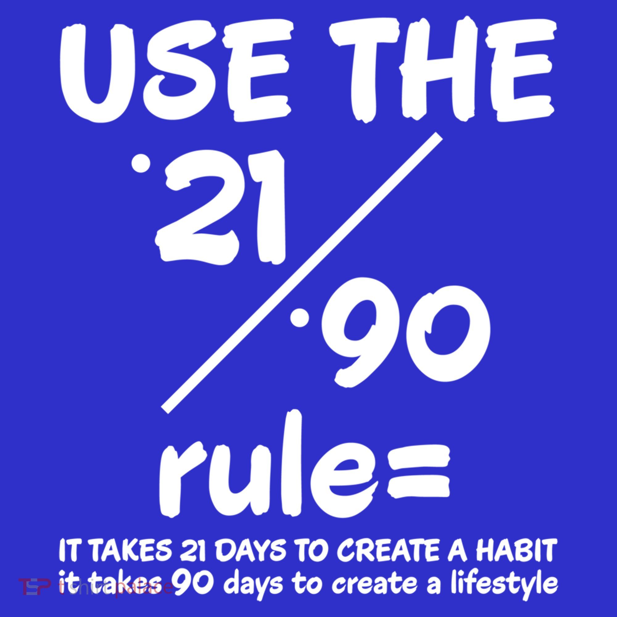 Use The 21/90 Rule= It Takes 21 Days To Create A Habit Gift Women's Tank Top