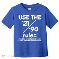 Use The 21/90 Rule= It Takes 21 Days To Create A Habit Gift Toddler T-Shirt thumb 0