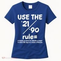Use The 21/90 Rule= It Takes 21 Days To Create A Habit Gift Women's T-Shirt thumb 0