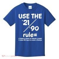 Use The 21/90 Rule= It Takes 21 Days To Create A Habit Gift Kids T-Shirt thumb 0