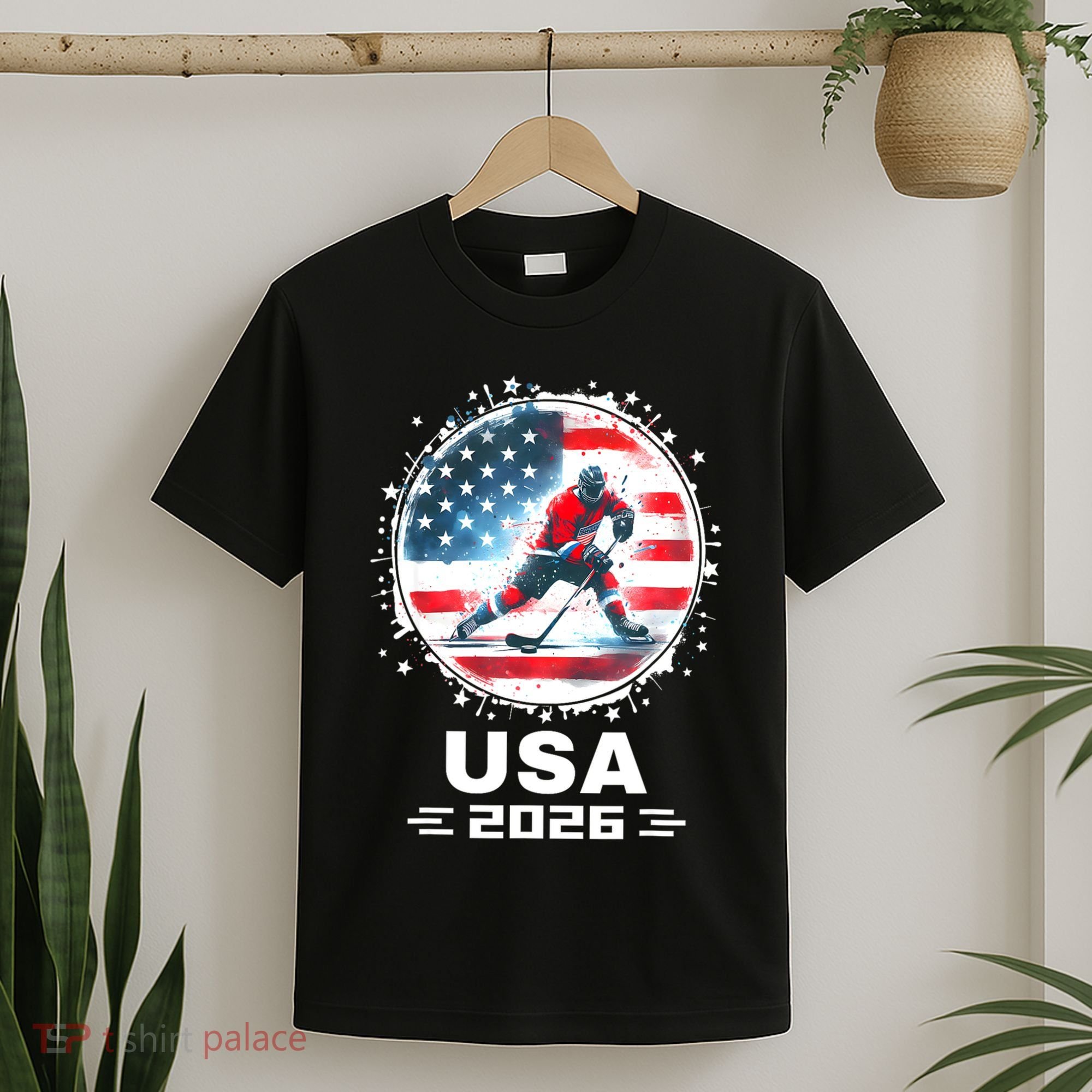 Usa Team 2026 United States American Flag Hockey Usa T-Shirt