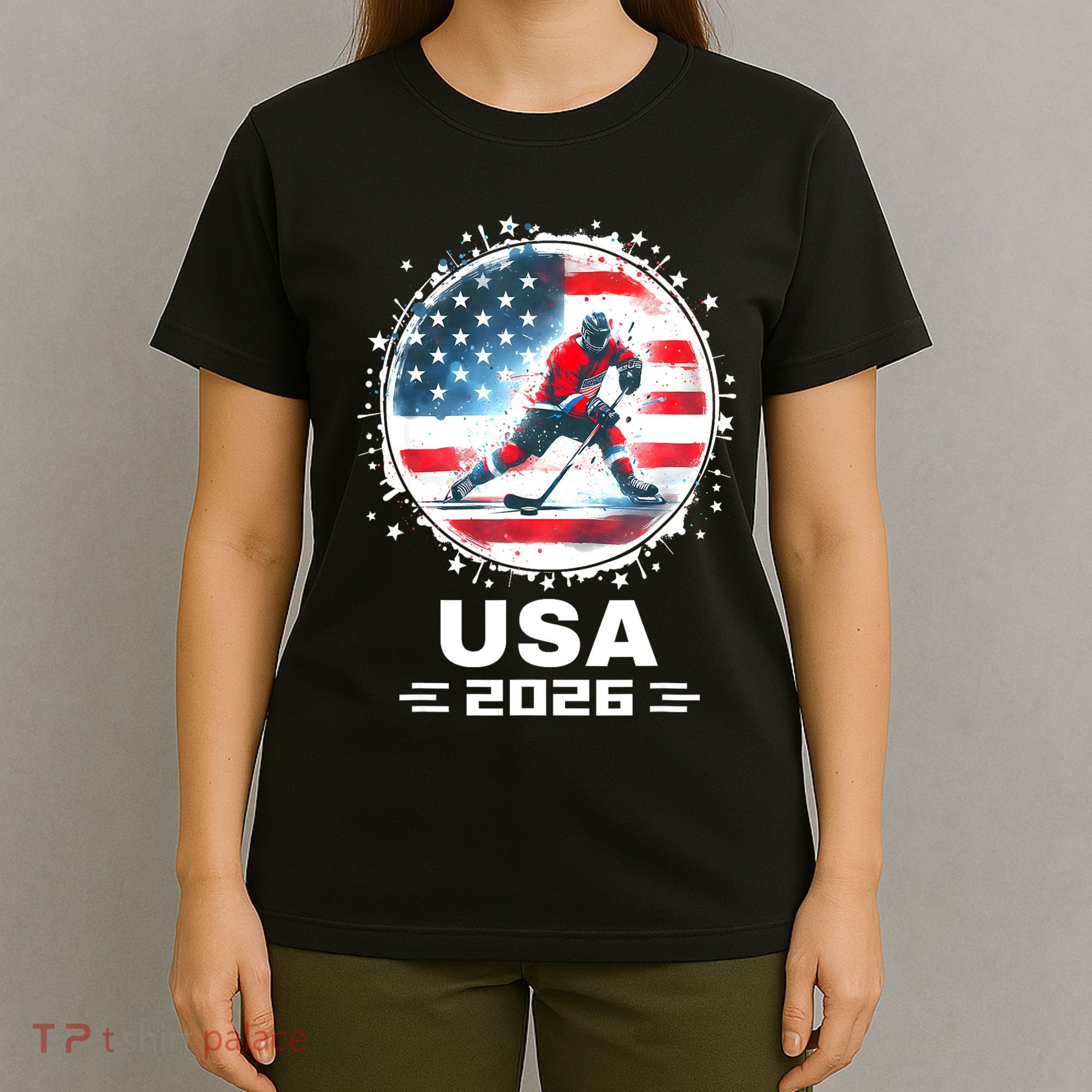 Usa Team 2026 United States American Flag Hockey Usa T-Shirt