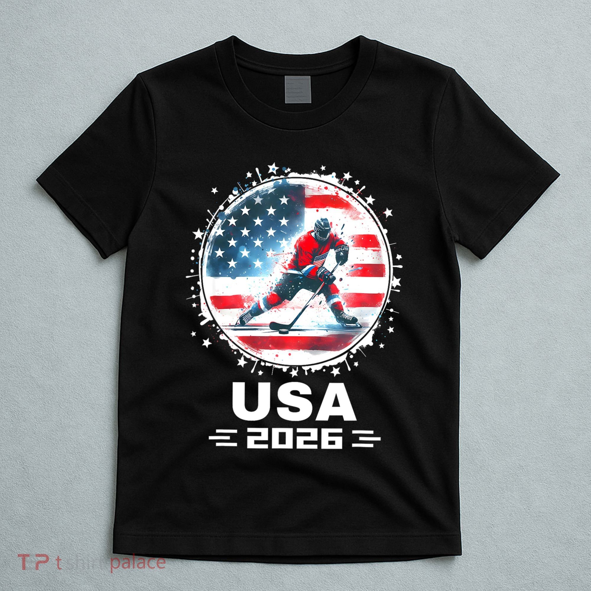 Usa Team 2026 United States American Flag Hockey Usa T-Shirt