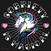 Unicorn Tattoo Art Sobriety Is Magical Na Aa Recovery Gift Backpack thumb 2