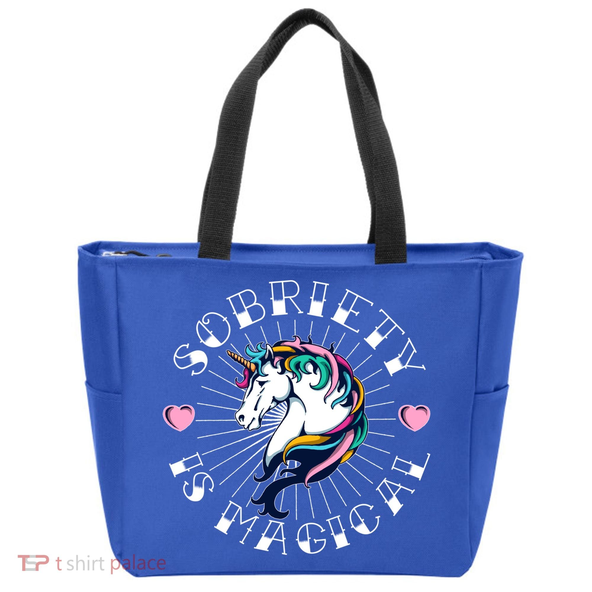 Unicorn Tattoo Art Sobriety Is Magical Na Aa Recovery Gift Tote Bag