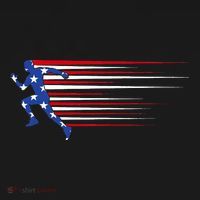 USA Track and field team American flag US Women's Hoodie thumb 2