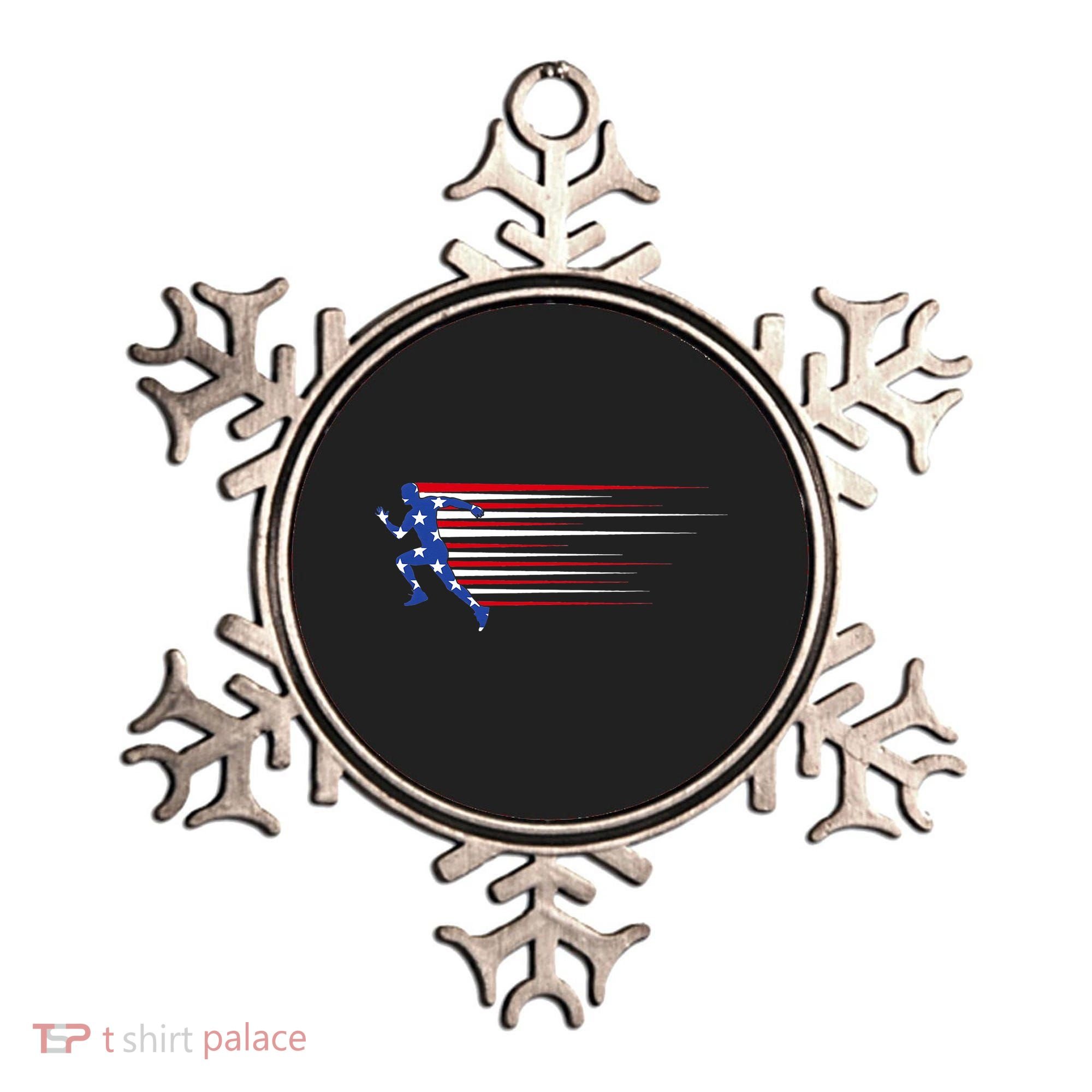 USA Track and field team American flag US Ornament