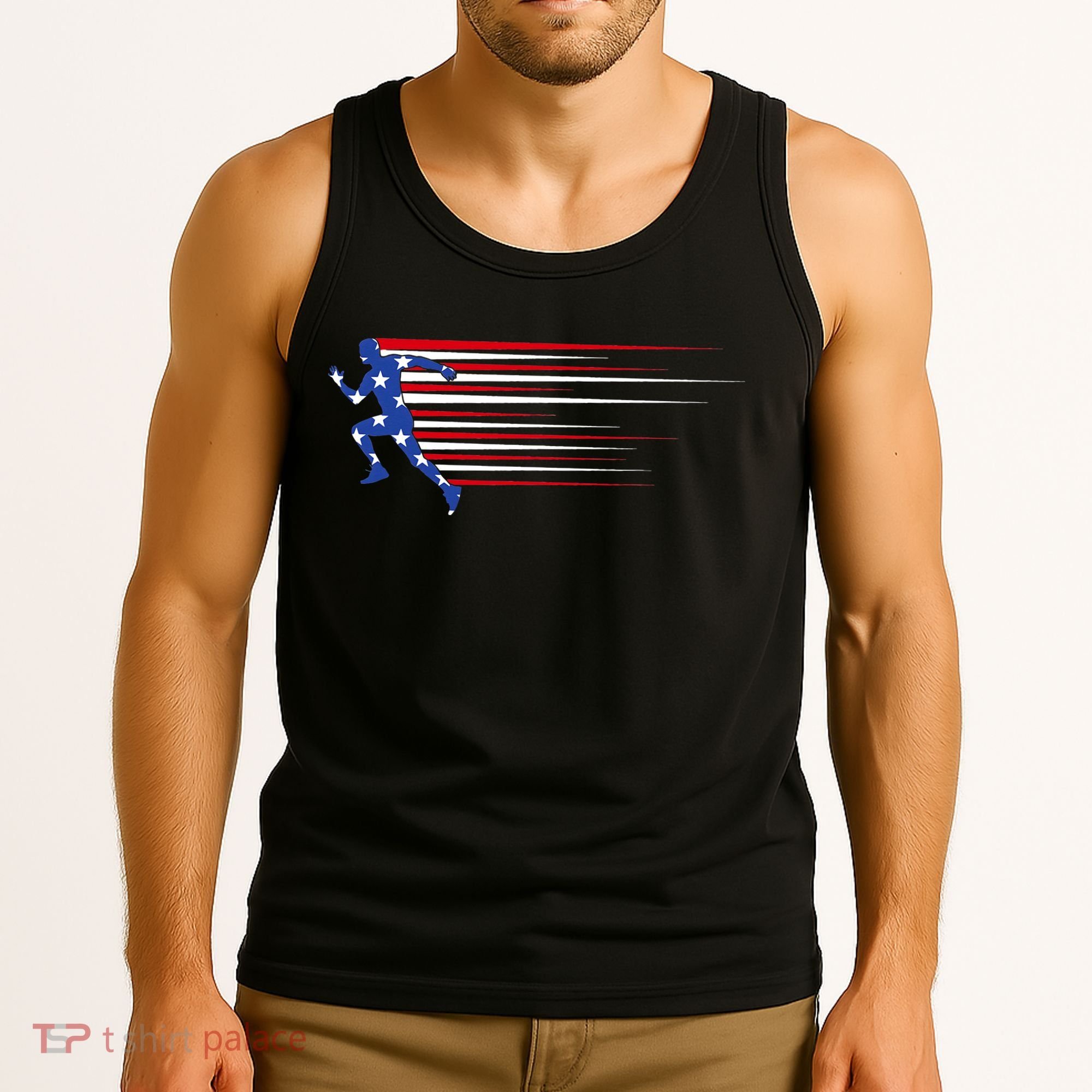 USA Track and field team American flag US Tank Top
