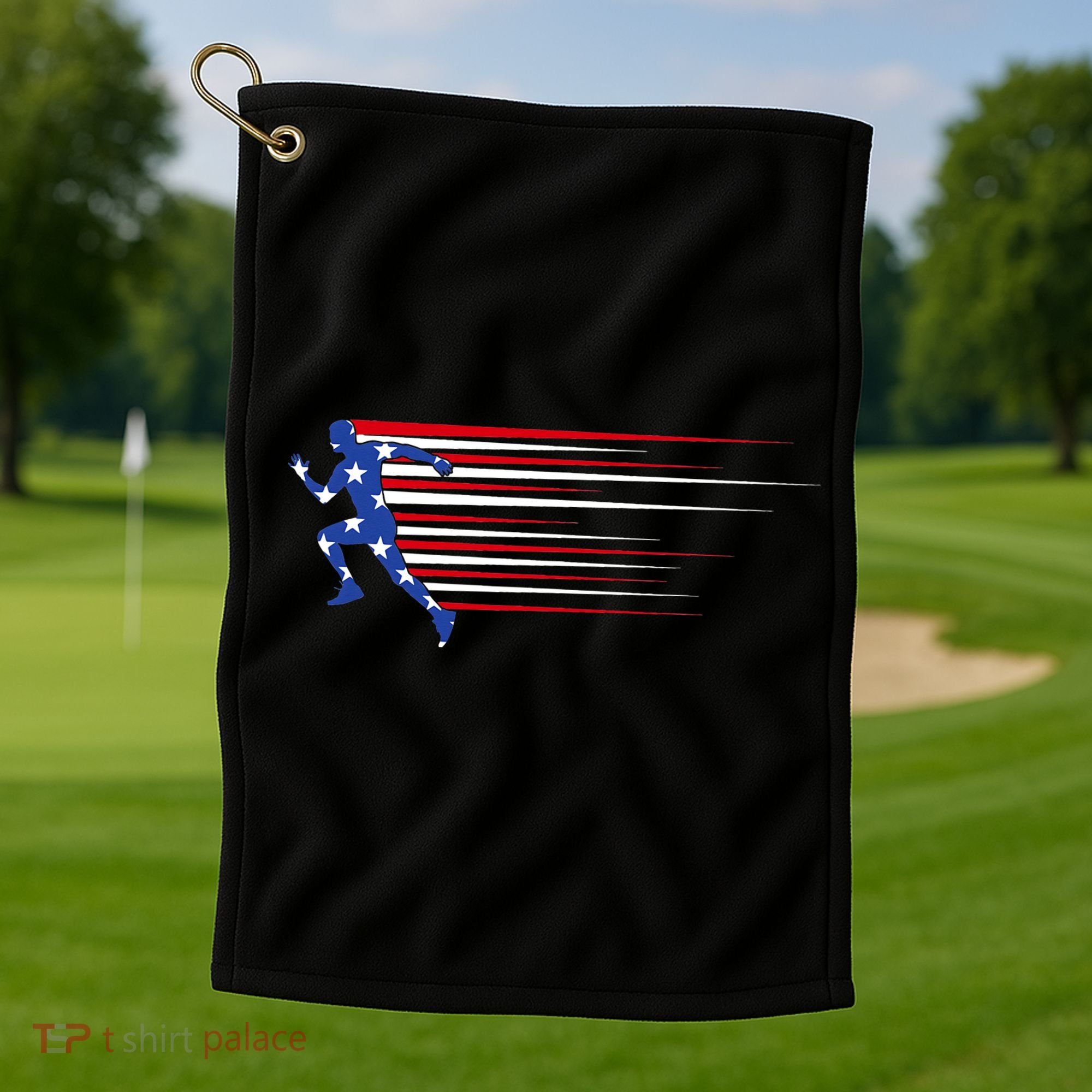 USA Track and field team American flag US Golf Towel