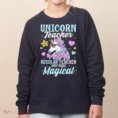 Unicorn Teacher Back To School Cute Magic Teacher Women's Sweatshirt