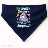 Unicorn Teacher Back To School Cute Magic Teacher USA-Made Doggie Bandana thumb 0