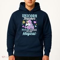Unicorn Teacher Back To School Cute Magic Teacher Hoodie thumb 2