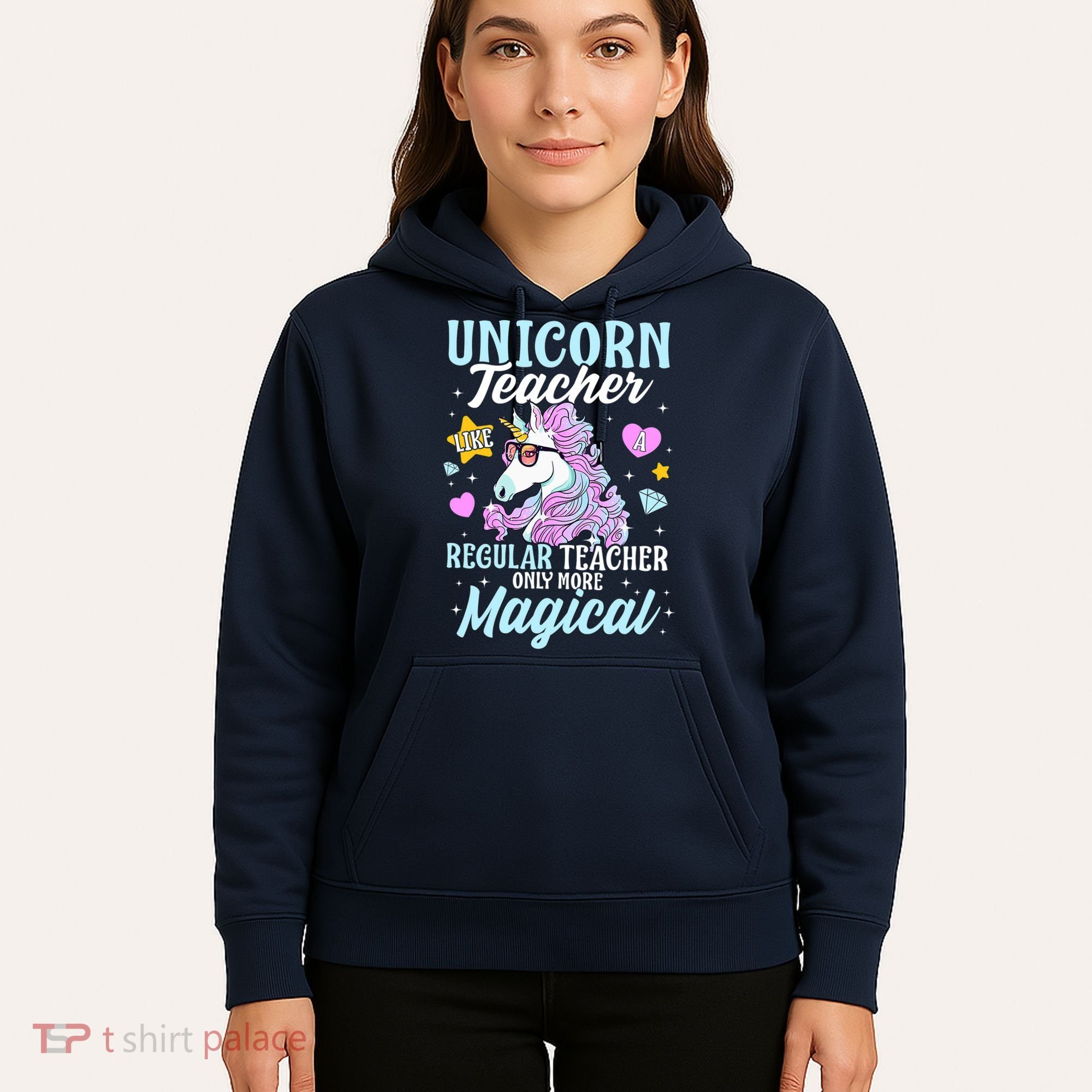 Unicorn Teacher Back To School Cute Magic Teacher Hoodie