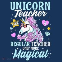 Unicorn Teacher Back To School Cute Magic Teacher Hoodie thumb 7