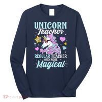 Unicorn Teacher Back To School Cute Magic Teacher Long Sleeve Shirt thumb 0
