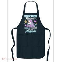 Unicorn Teacher Back To School Cute Magic Teacher Apron thumb 0