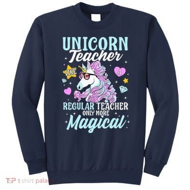 Unicorn Teacher Back To School Cute Magic Teacher Sweatshirt