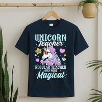 Unicorn Teacher Back To School Cute Magic Teacher T-Shirt thumb 2