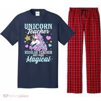 Unicorn Teacher Back To School Cute Magic Teacher Pajama Set thumb 0