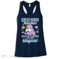 Unicorn Teacher Back To School Cute Magic Teacher Women's Tank Top thumb 0