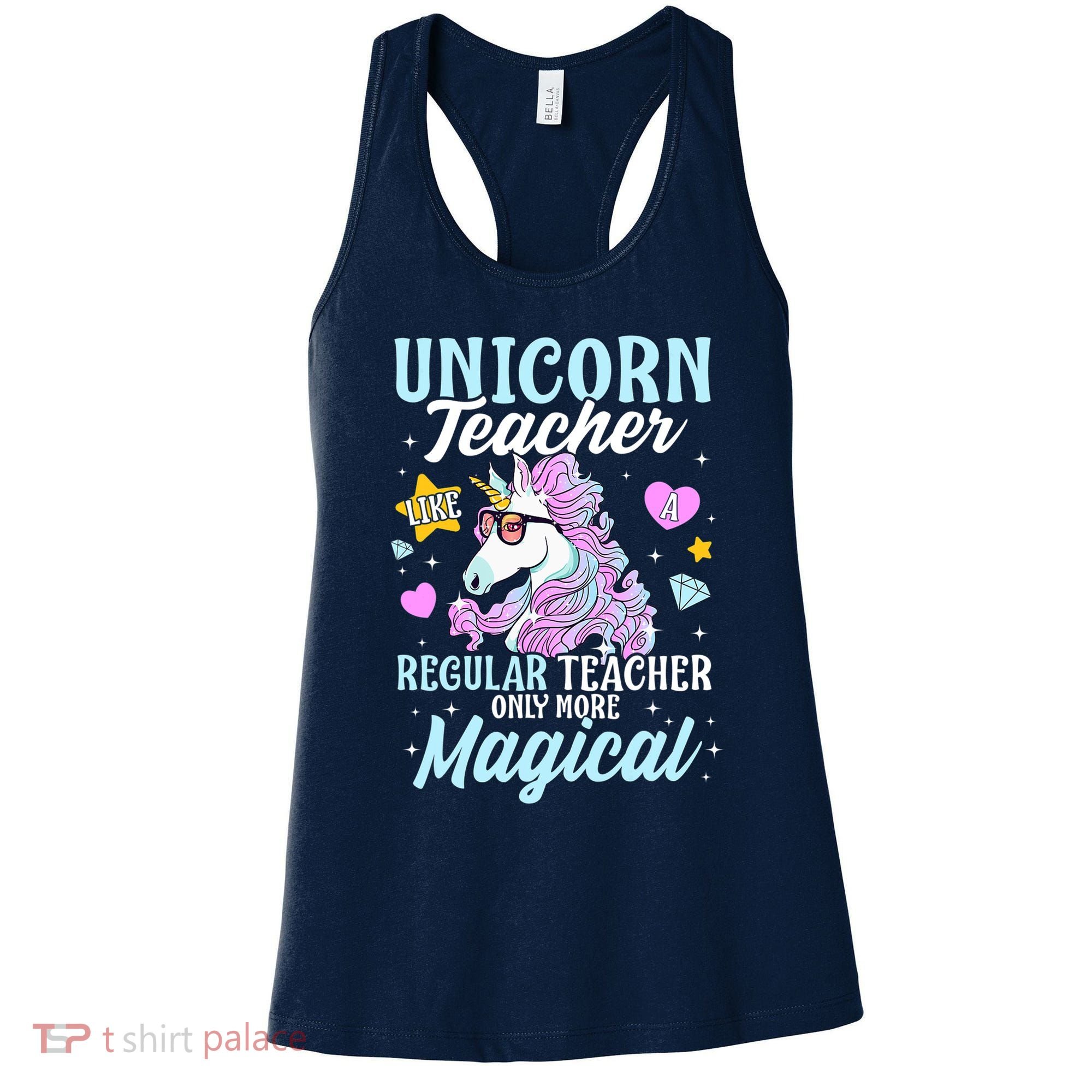 Unicorn Teacher Back To School Cute Magic Teacher Women's Tank Top
