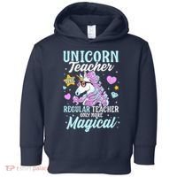 Unicorn Teacher Back To School Cute Magic Teacher Toddler Hoodie thumb 0