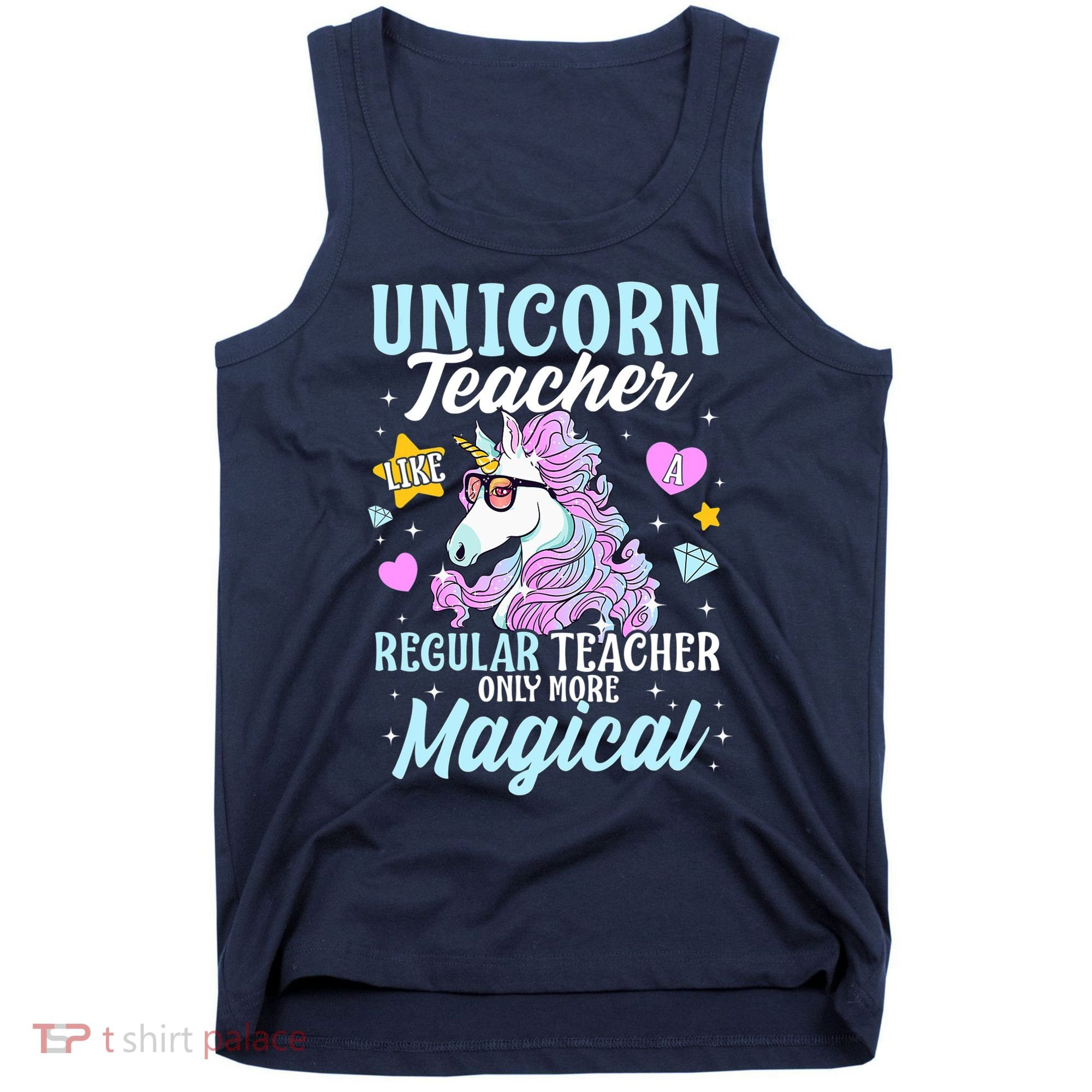 Unicorn Teacher Back To School Cute Magic Teacher Tank Top