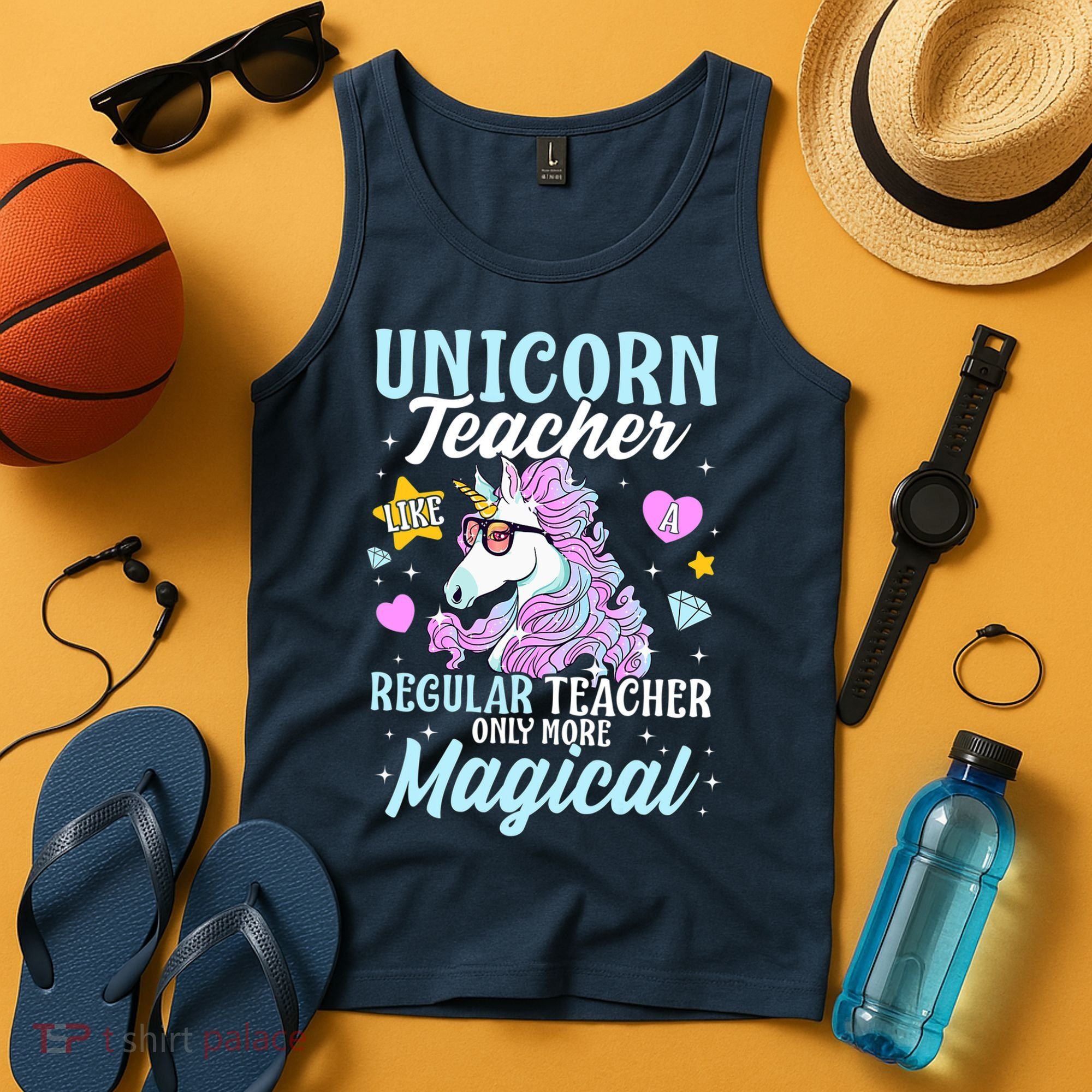 Unicorn Teacher Back To School Cute Magic Teacher Tank Top