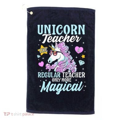 Unicorn Teacher Back To School Cute Magic Teacher Golf Towel