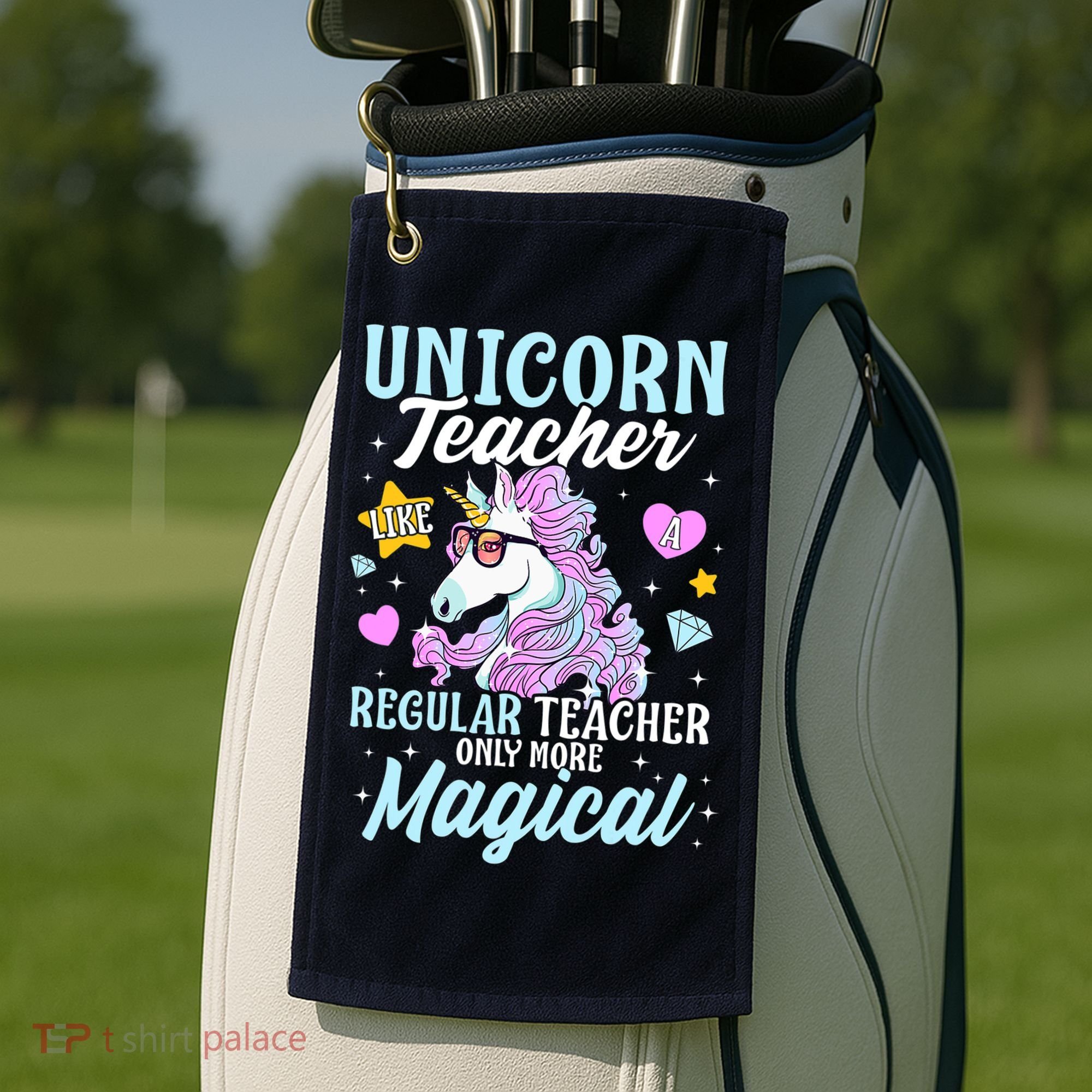 Unicorn Teacher Back To School Cute Magic Teacher Golf Towel