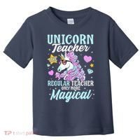 Unicorn Teacher Back To School Cute Magic Teacher Toddler T-Shirt thumb 0