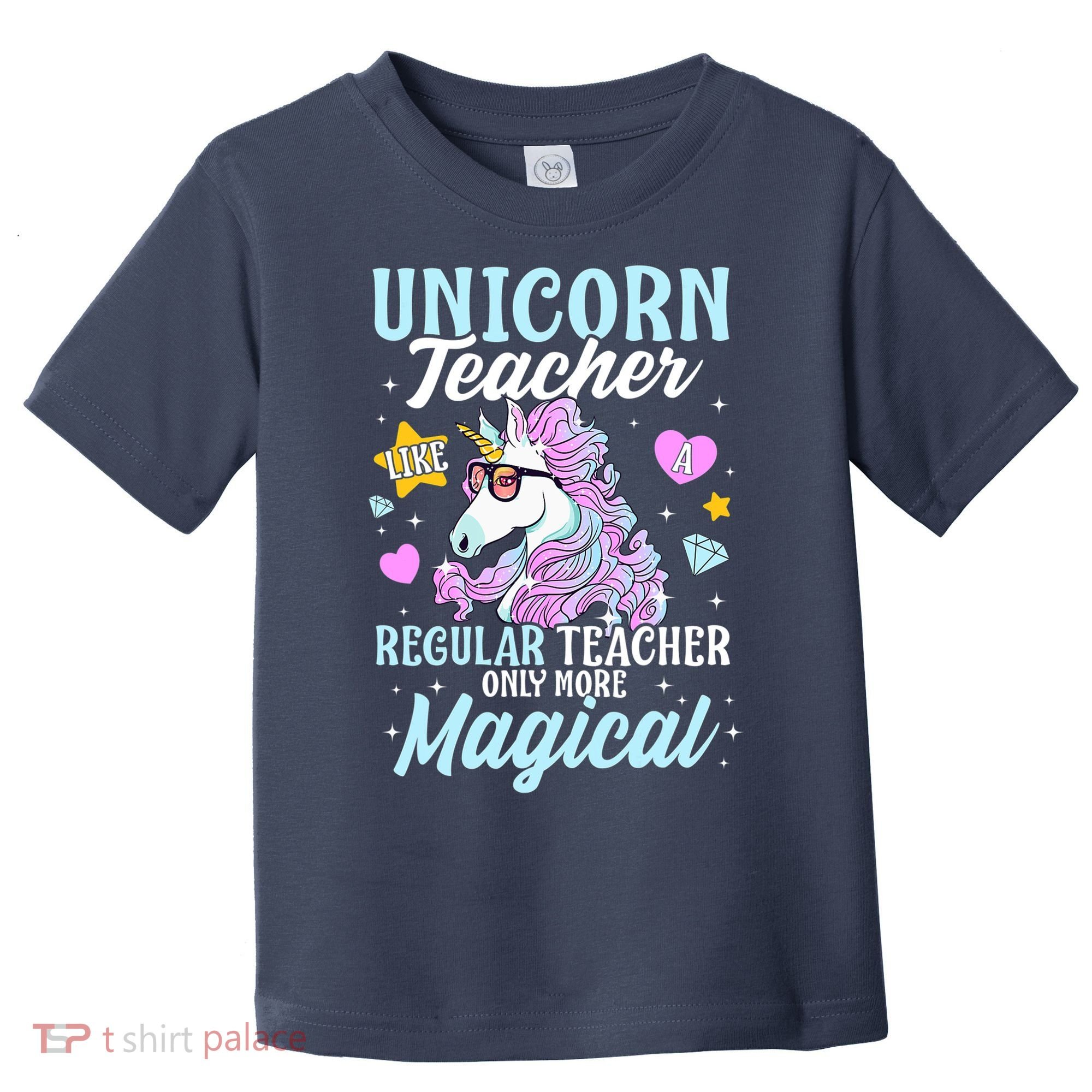 Unicorn Teacher Back To School Cute Magic Teacher Toddler T-Shirt