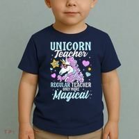 Unicorn Teacher Back To School Cute Magic Teacher Toddler T-Shirt thumb 2
