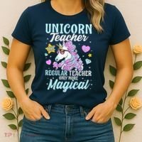 Unicorn Teacher Back To School Cute Magic Teacher Women's T-Shirt thumb 2