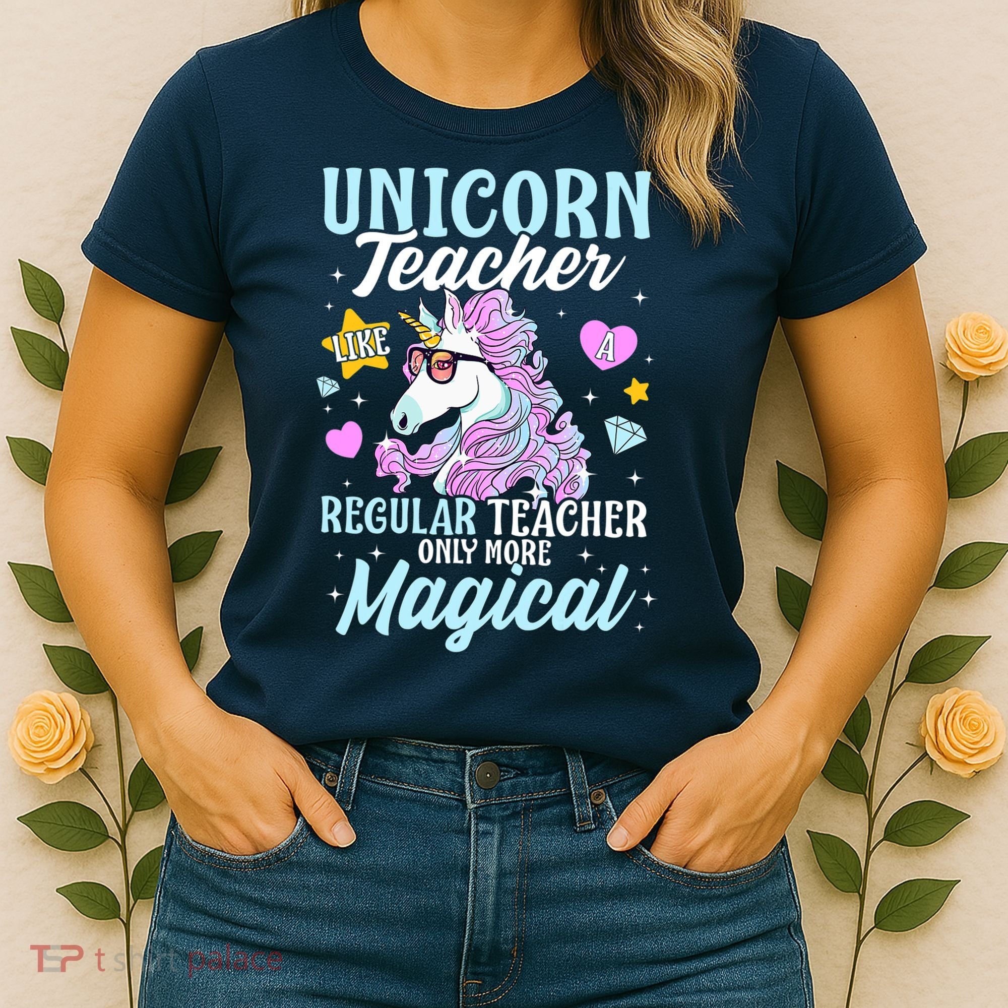 Unicorn Teacher Back To School Cute Magic Teacher Women's T-Shirt