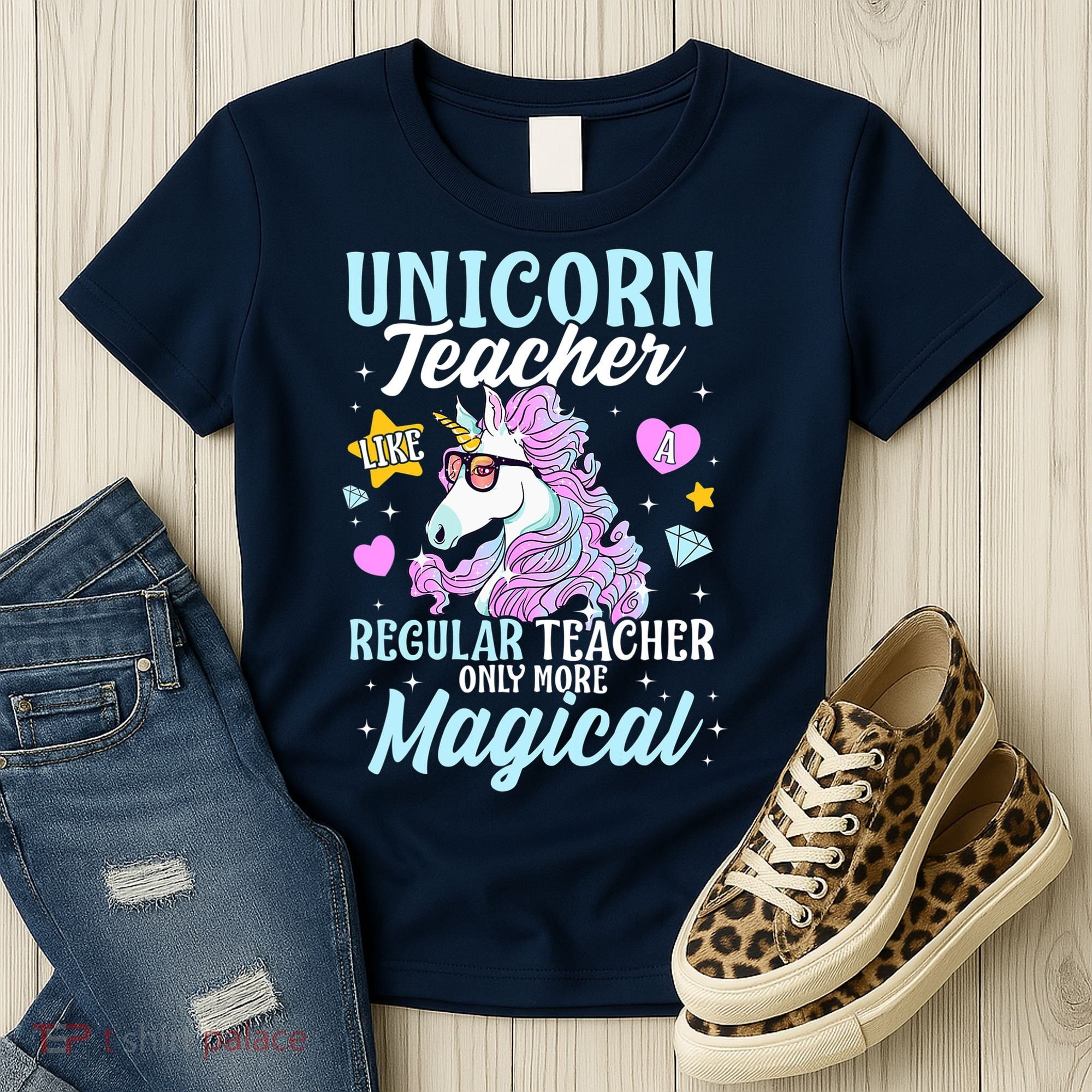Unicorn Teacher Back To School Cute Magic Teacher Women's T-Shirt