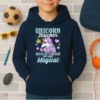 Unicorn Teacher Back To School Cute Magic Teacher Kids Hoodie thumb 2