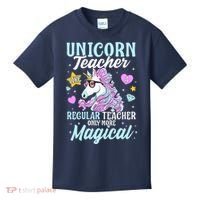 Unicorn Teacher Back To School Cute Magic Teacher Kids T-Shirt thumb 0