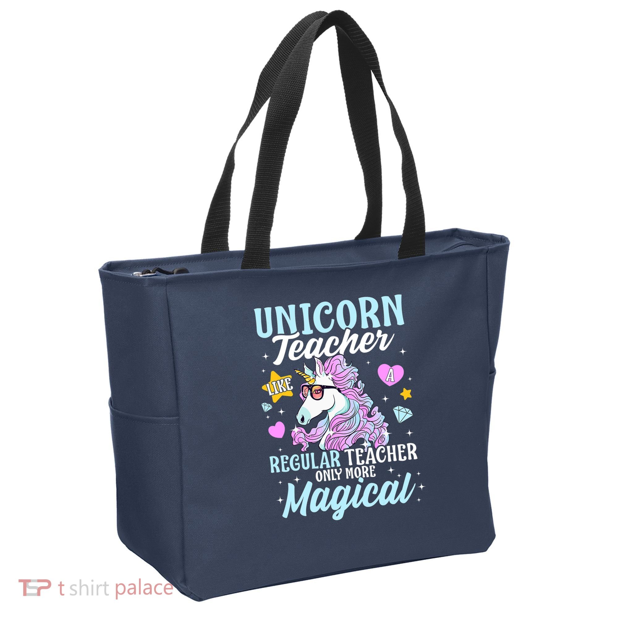 Unicorn Teacher Back To School Cute Magic Teacher Tote Bag