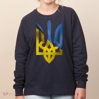Ukraine Trident Coat Of Arms Flag Ukrainian Pride Women's Sweatshirt thumb 0